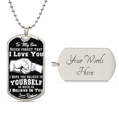 Believe In Yourself - Dog Tag Necklace